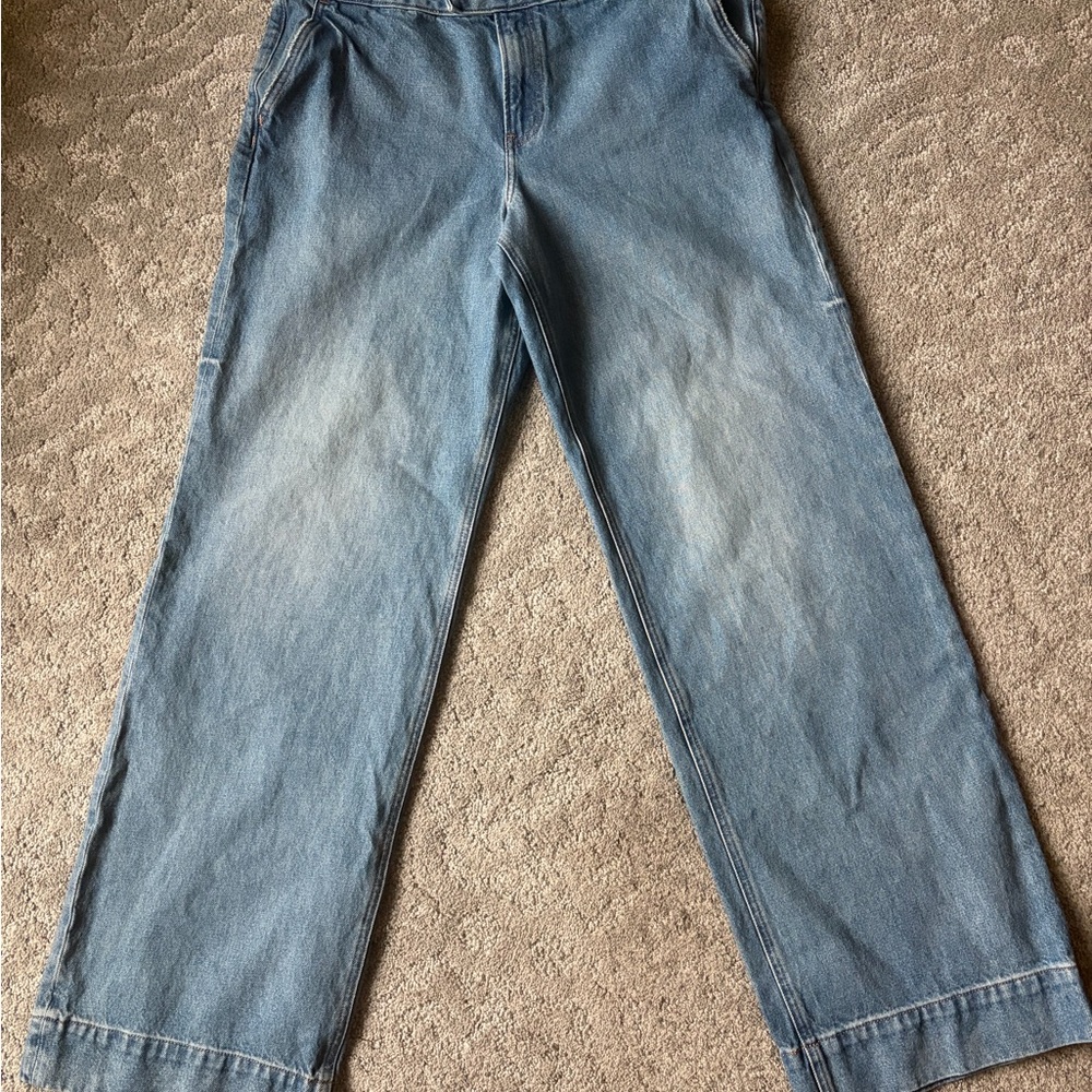 Express Women's High Rise Wide Leg Jeans